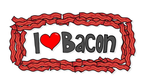 Adoro bacon. —  Vetores de Stock