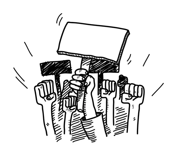 Doodle illüstrasyon protesto