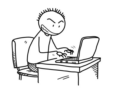 Siber zorbalık vektör