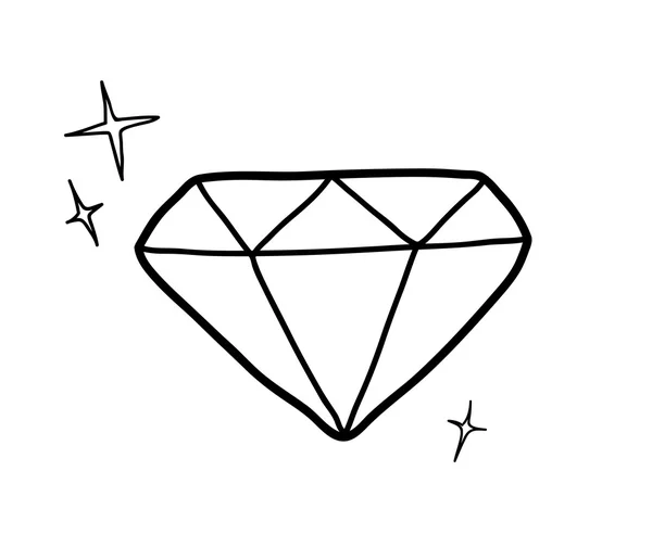 钻石涂鸦图标 — 图库矢量图片