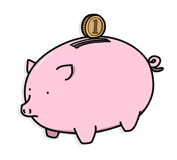 돼지 은행 벡터 — 스톡 벡터