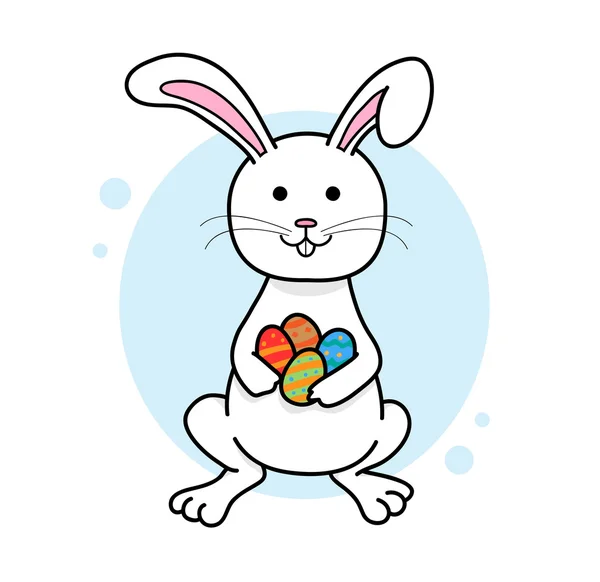 Lapin de Pâques dessin animé — Image vectorielle