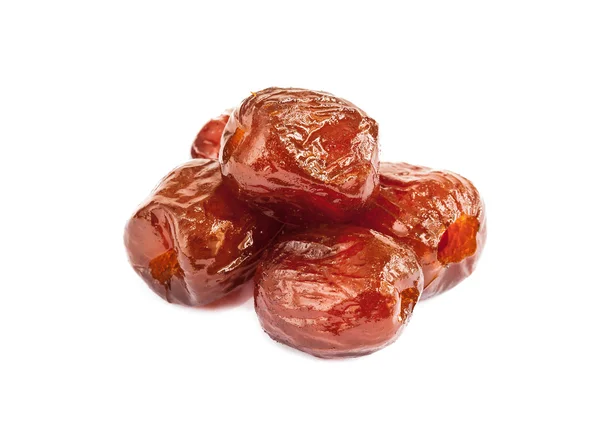 Sweet dried jujube isolated on white background Royalty Free Stock Photos