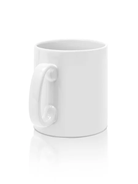 White ceramic mug isolated on white background — Stock Photo, Image