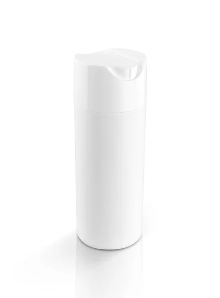 Blank Packaging White Plastic Shampoo Bottle Toiletry Sanitation Product Design — Stock Photo, Image