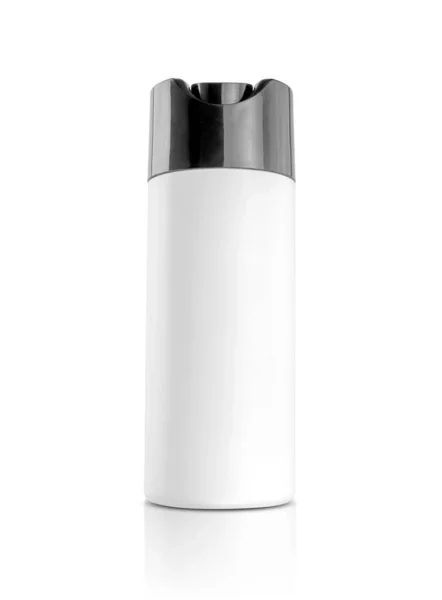 Emballage Vierge Bouteille Shampooing Plastique Blanc Pour Conception Produits Toilette — Photo