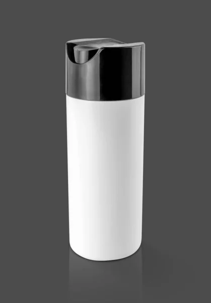 Порожня Упаковка Білої Пластикової Пляшки Шампуню Туалету Або Санітарного Виробу — стокове фото