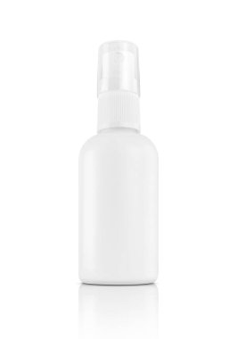 Temizlik ürünleri tasarımı için beyaz ambalaj beyaz plastik sprey şişe kırpma yolu ile beyaz arka plan izole