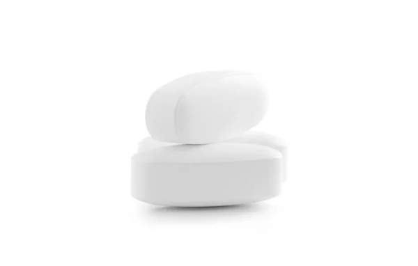 Fehér Tabletta Egészségügyi Izolált Fehér Alapon Nyírás Elérési — Stock Fotó