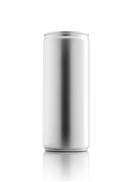 Blank Packaging Metallic Tin Can Drink Beverage Product Design Mock — Stock Photo, Image