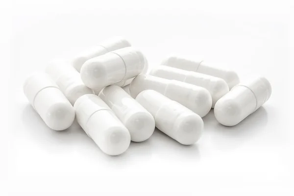 Capsules de médecine blanche — Photo