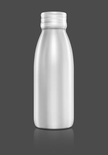 Blank packaging beverage bottle isolated on gray background — Stock Photo, Image