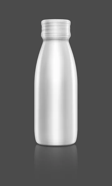 Blank packaging beverage bottle isolated on gray background — Stock Photo, Image