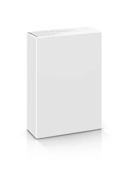 Blank packaging paper box isolated on white background — Stock Photo, Image