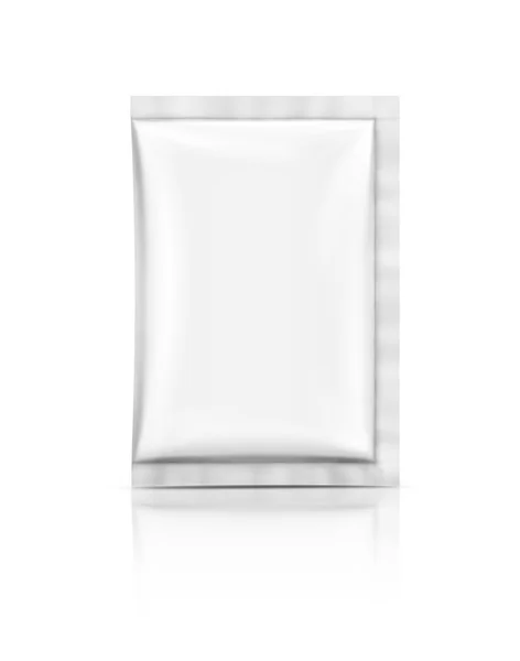 Sachet de papier d'emballage blanc isolé sur fond blanc — Photo