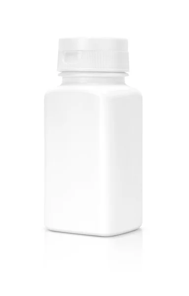Botella de producto de suplemento de embalaje en blanco aislado sobre fondo blanco — Foto de Stock