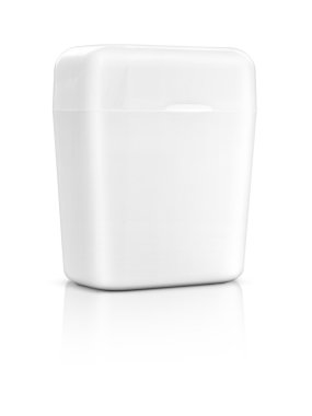 Beyaz arka plan üzerinde izole boş Ambalaj Plastik sakız şişe