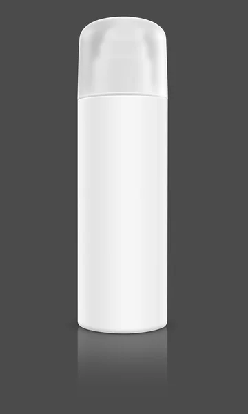 Blank packaging cosmetic bottle isolated on gray background — Stock Photo, Image
