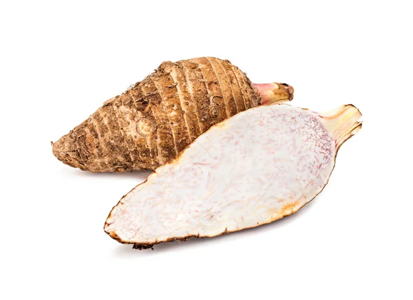 Taro root isolated on white background — Stock Photo, Image