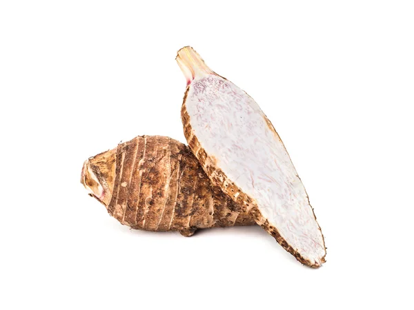 Taro root isolated on white background — Stock Photo, Image