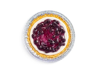 Beyaz arka plan üzerinde izole peynir kek, krepteki