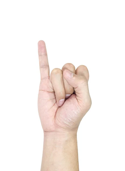 Hand isolated on white background — Stock Photo, Image