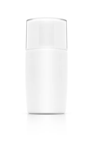Embalagem em branco tubo cosmético isolado no fundo branco — Fotografia de Stock