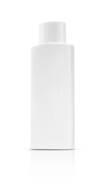 Embalagem em branco frasco cosmético isolado no fundo branco — Fotografia de Stock