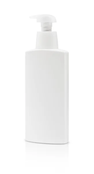 Puste opakowania kosmetyczne pompy butelki na białym tle — Zdjęcie stockowe