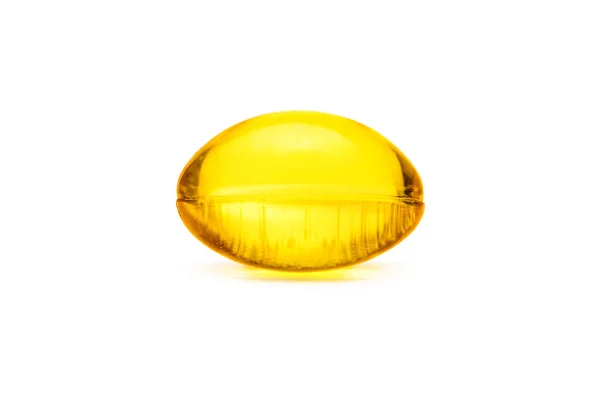 Fish oil capsule isolated on white background — Stock Photo, Image