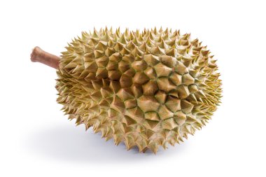 Beyaz arka plan üzerinde izole durian Tay meyve