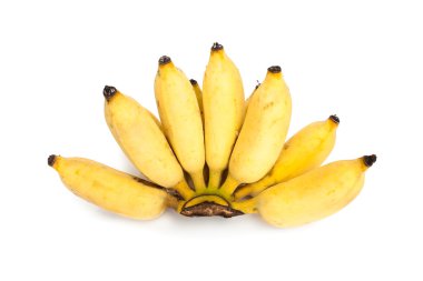 Beyaz zemin üzerinde ekilmiş muz izole