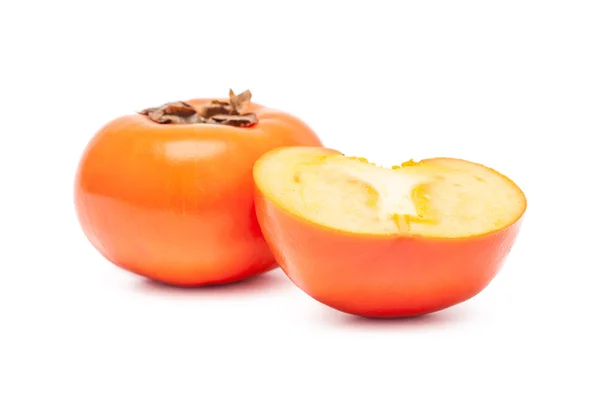 Persimmon Asian fresh fruit isolated on white background — Stock Photo, Image