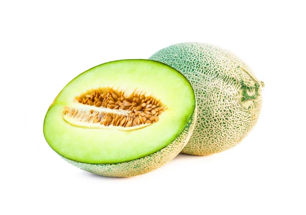 Melone frutta fresca isolata su fondo bianco — Foto Stock