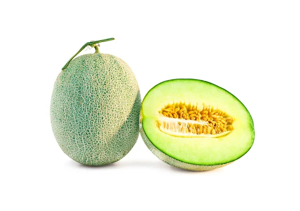 Melone frutta fresca isolata su fondo bianco — Foto Stock