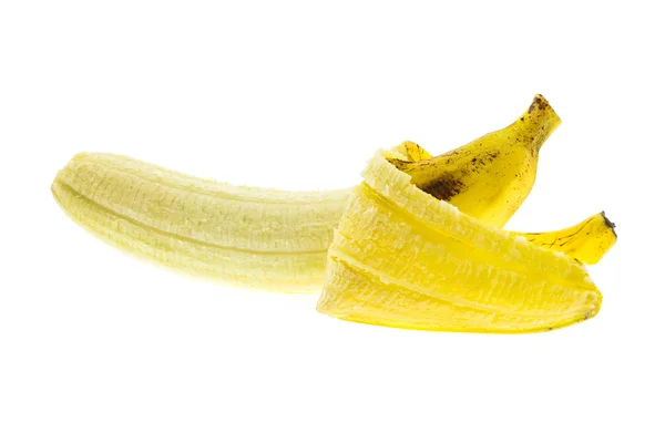 Banano fresco aislado sobre fondo blanco — Foto de Stock