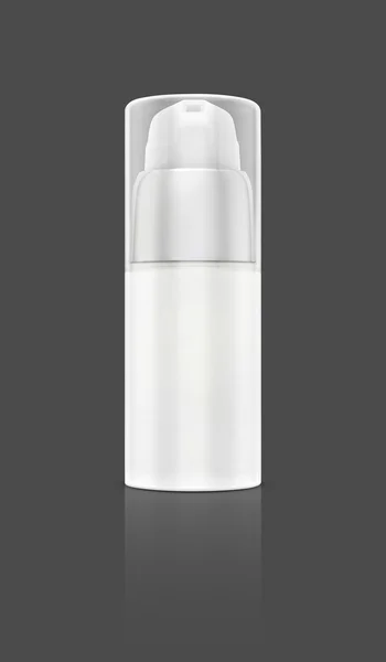 Blank packaging cosmetic serum bottle isolated on gray background — Stock Photo, Image