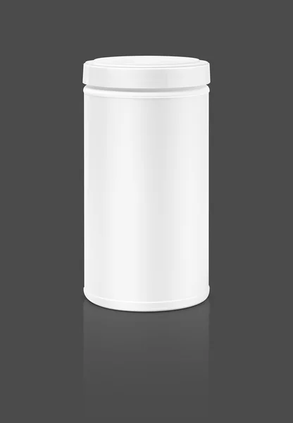 Blank packaging tube shape isolated on gray background — Stock Photo, Image