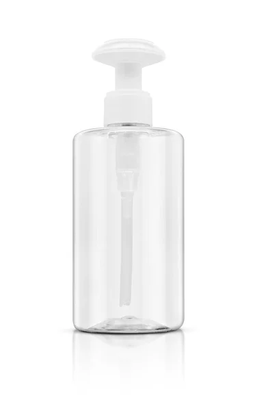 Blank packaging cosmetic clear bottle isolated on white background — Stock Photo, Image