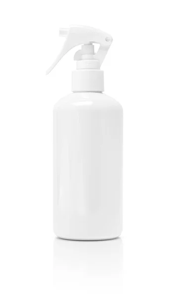 Bottiglia spray imballaggio vuoto isolato su sfondo bianco — Foto Stock