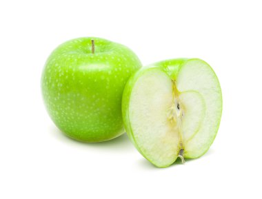 green apple isolated on white background clipart