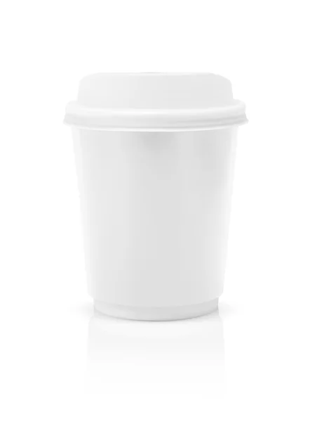 Φλιτζάνι καφέ να πάει απομονωθεί σε λευκό φόντο — Φωτογραφία Αρχείου