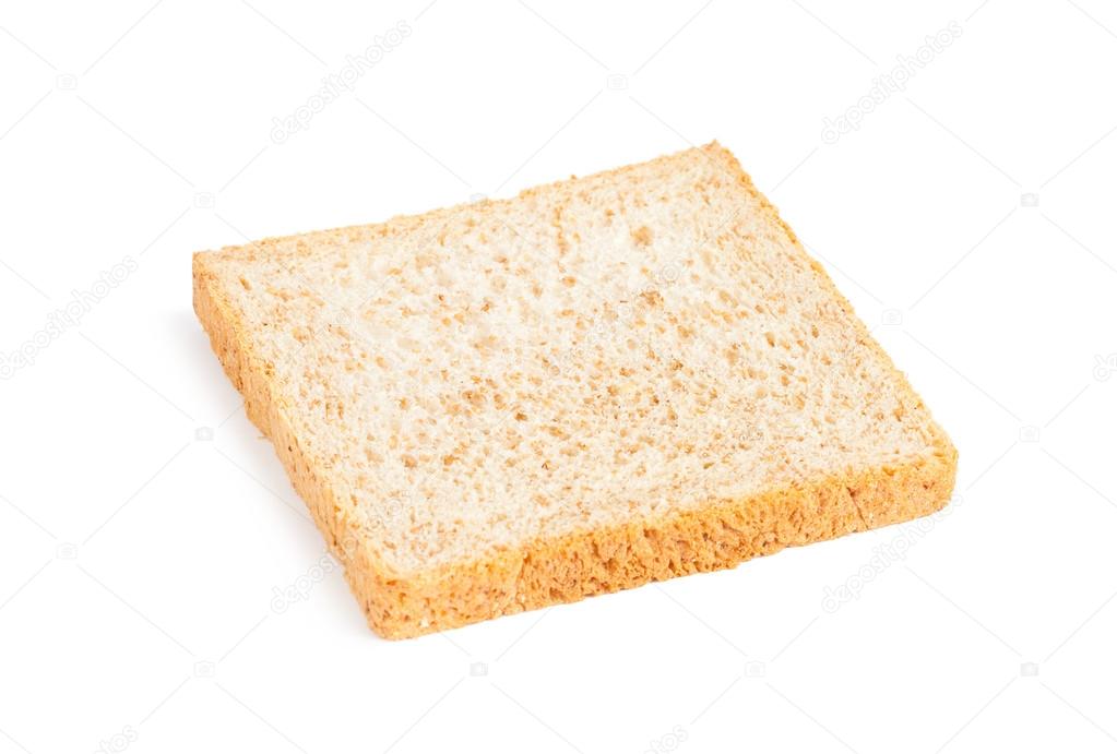 Bread single isolated on white background