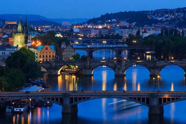 De bruggen van Praag — Stockfoto