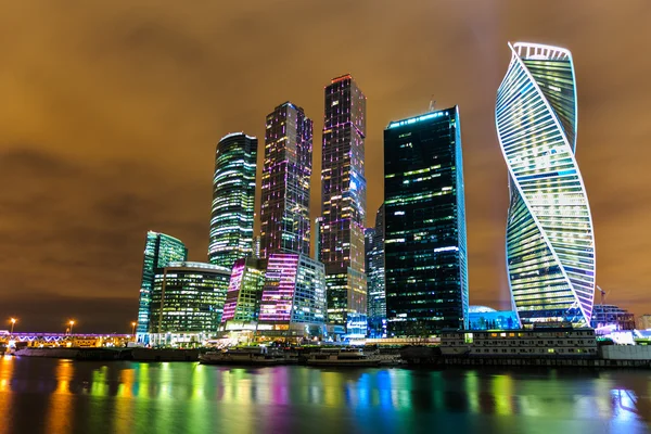 Moskva městské části, centrum města, Moskva, Rusko, Moskva v noci — Stock fotografie