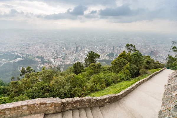 Utsikt från toppen av berget Monserrat berg, Bogota, Colombia, Latinamerika — Stockfoto