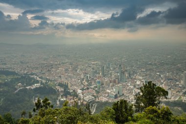 dağ, Montserrat dağ, Bogota, Colombia, Latin Amerika en baştan görüntülemek