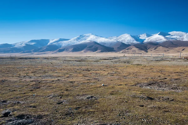 The snowy outskirts of Qinghai Lake near Hainan city — Stock Photo, Image