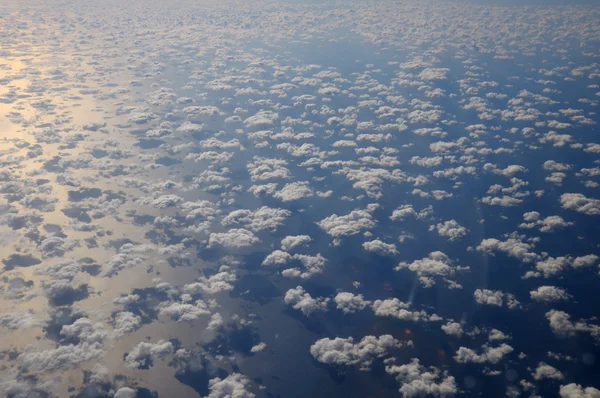 Aerial view of the goup of cumulus clouds — Stock Photo, Image