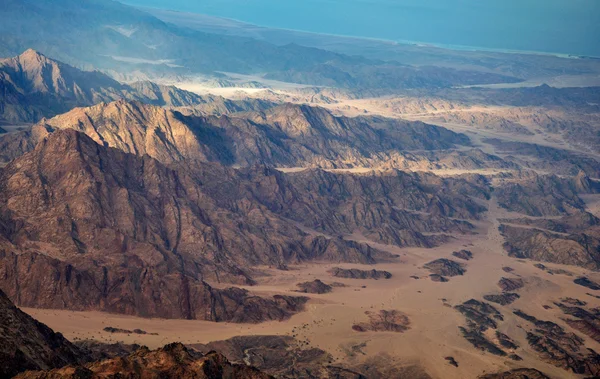 Aerial view of the egyptian mountains and plateaus — Stock Photo, Image